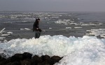 Verplaatsen op het ijs voor een volgend shot